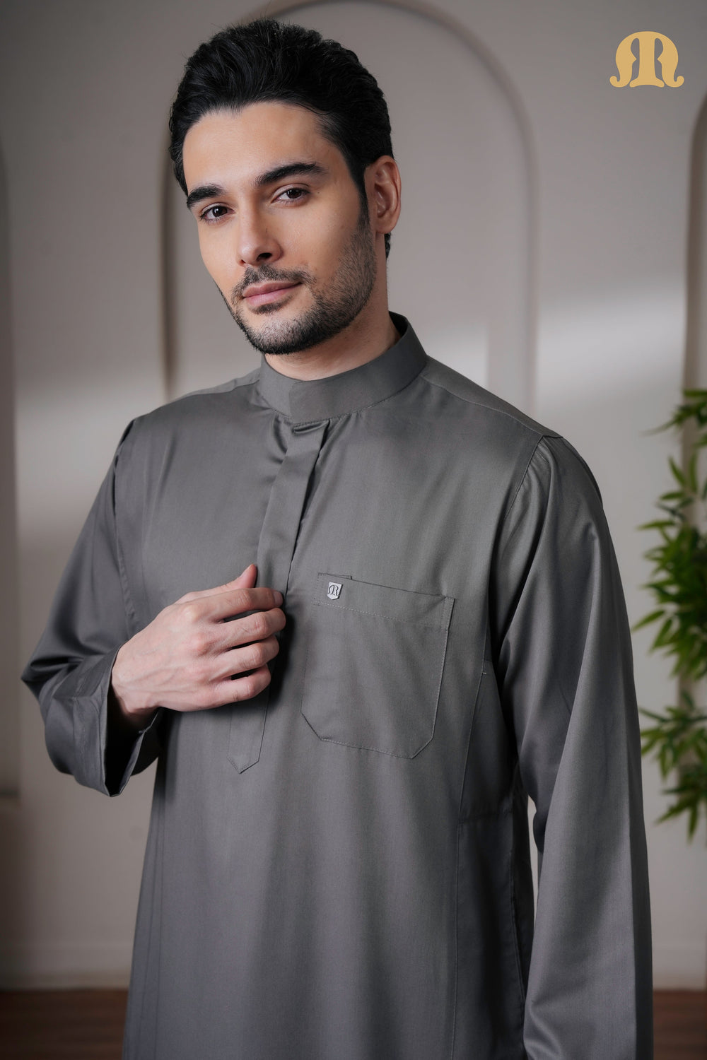 Kurvig Saudi 2.0 Grey Thobe Mens
