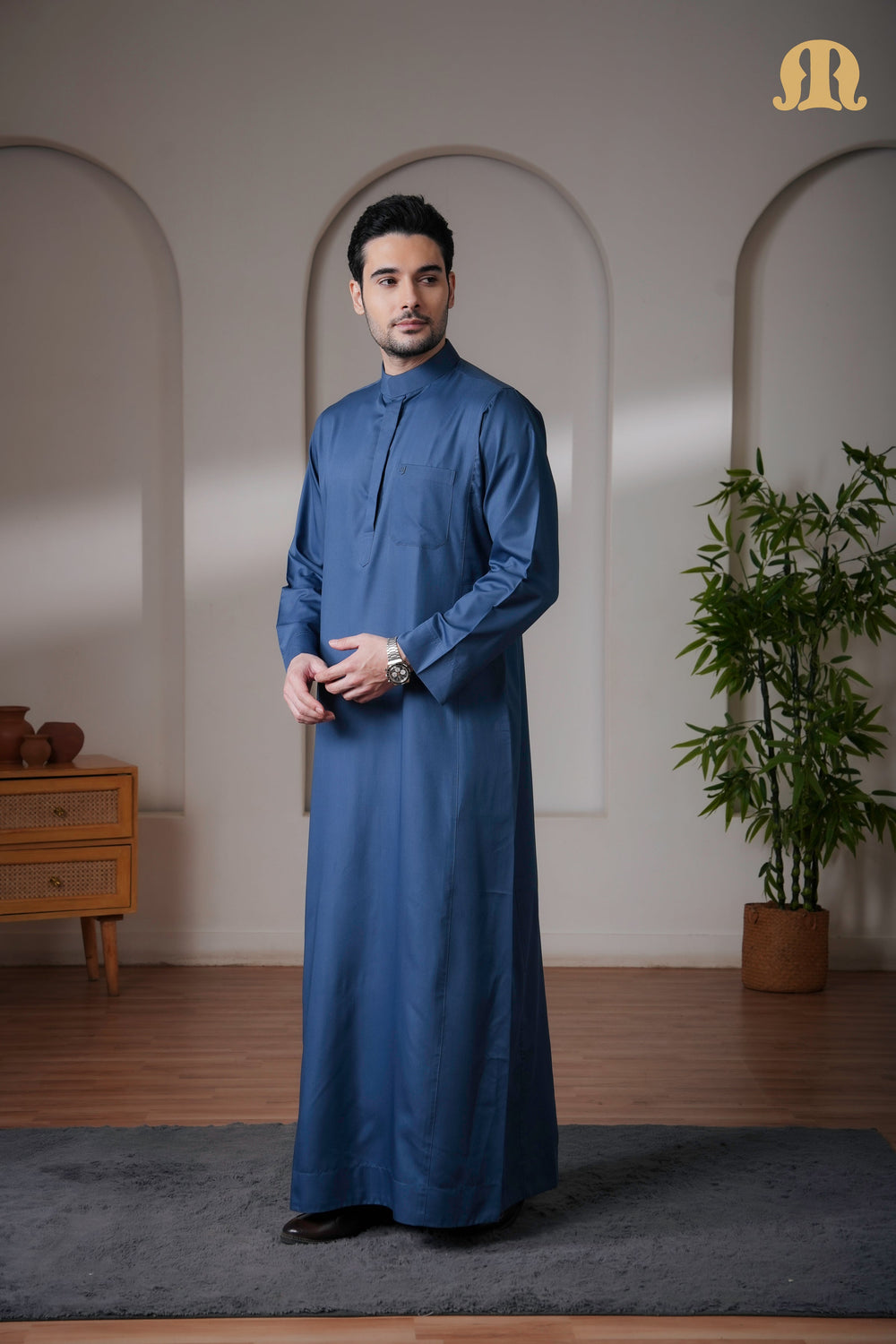 Kurvig Saudi 2.0 Blue Thobe Mens
