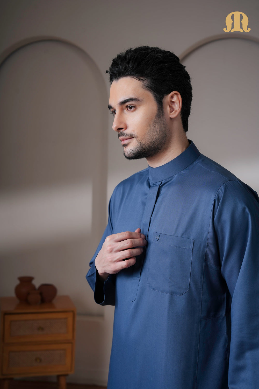Kurvig Saudi 2.0 Blue Thobe Mens