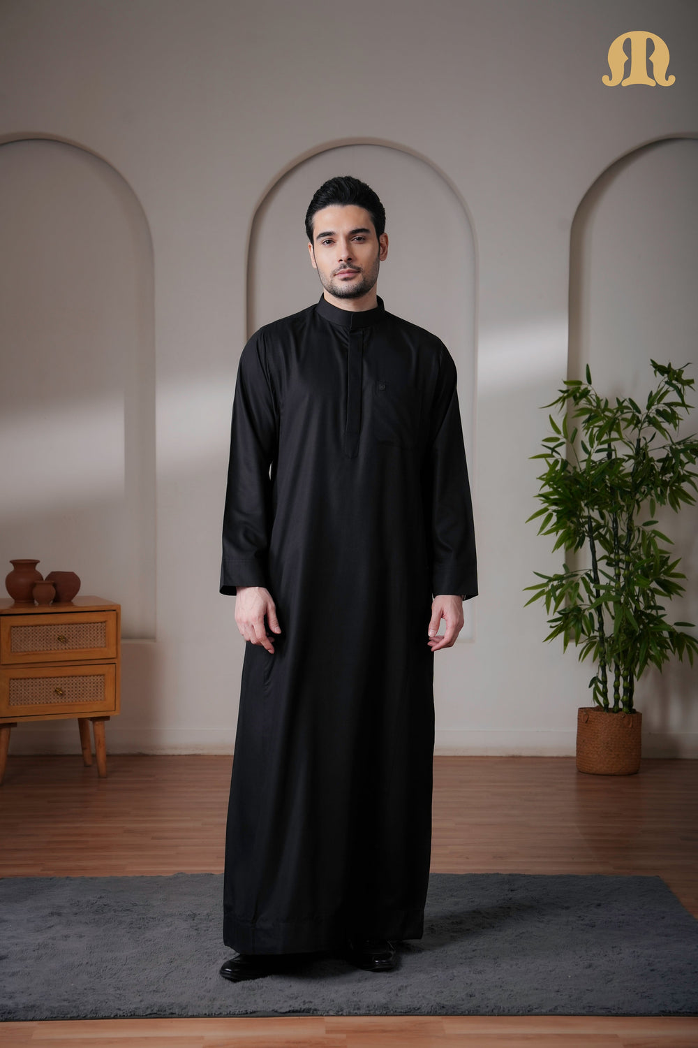 Kurvig Saudi 2.0 Black Thobe Mens