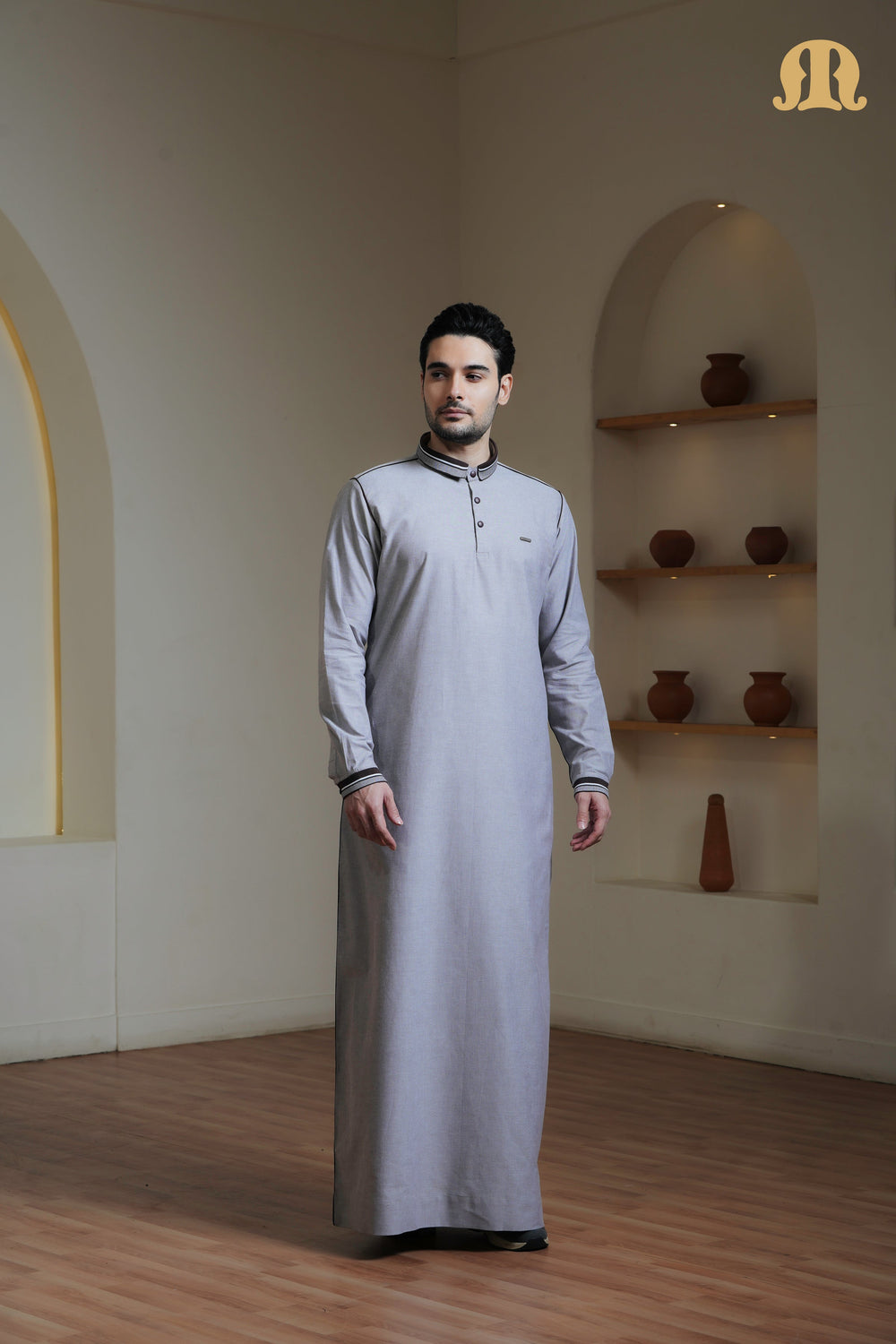 Brown Akomos Thobe Mens