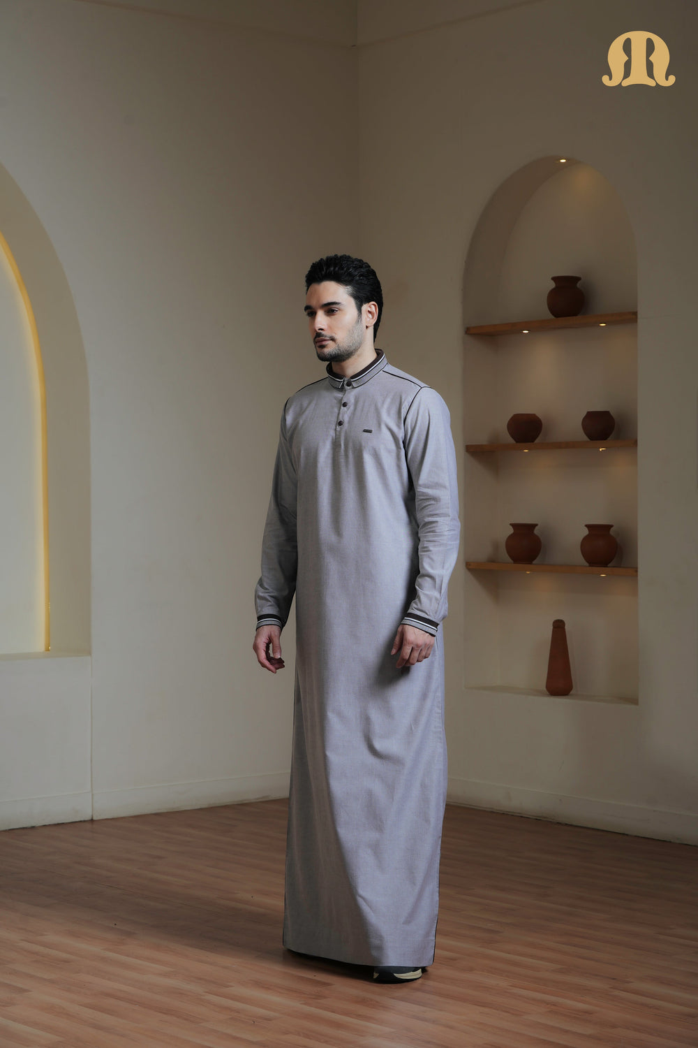 Brown Akomos Thobe Mens