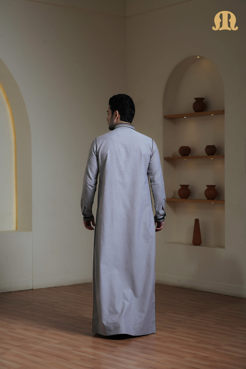 Brown Akomos Thobe Mens