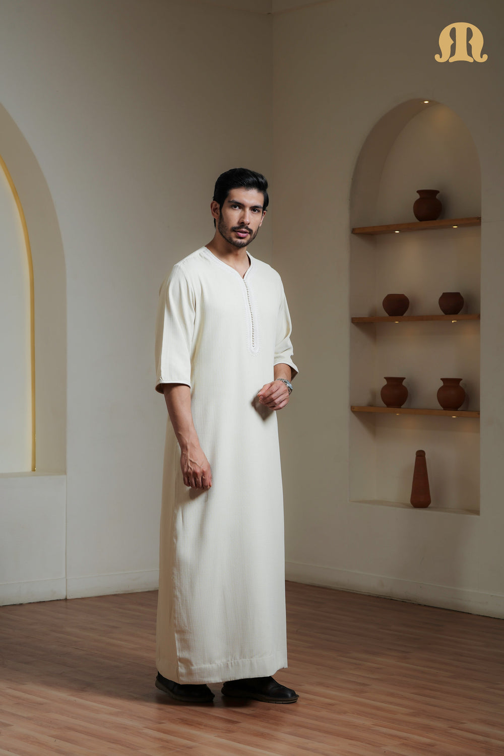 Cream Qalil Moroccan Thobe Mens