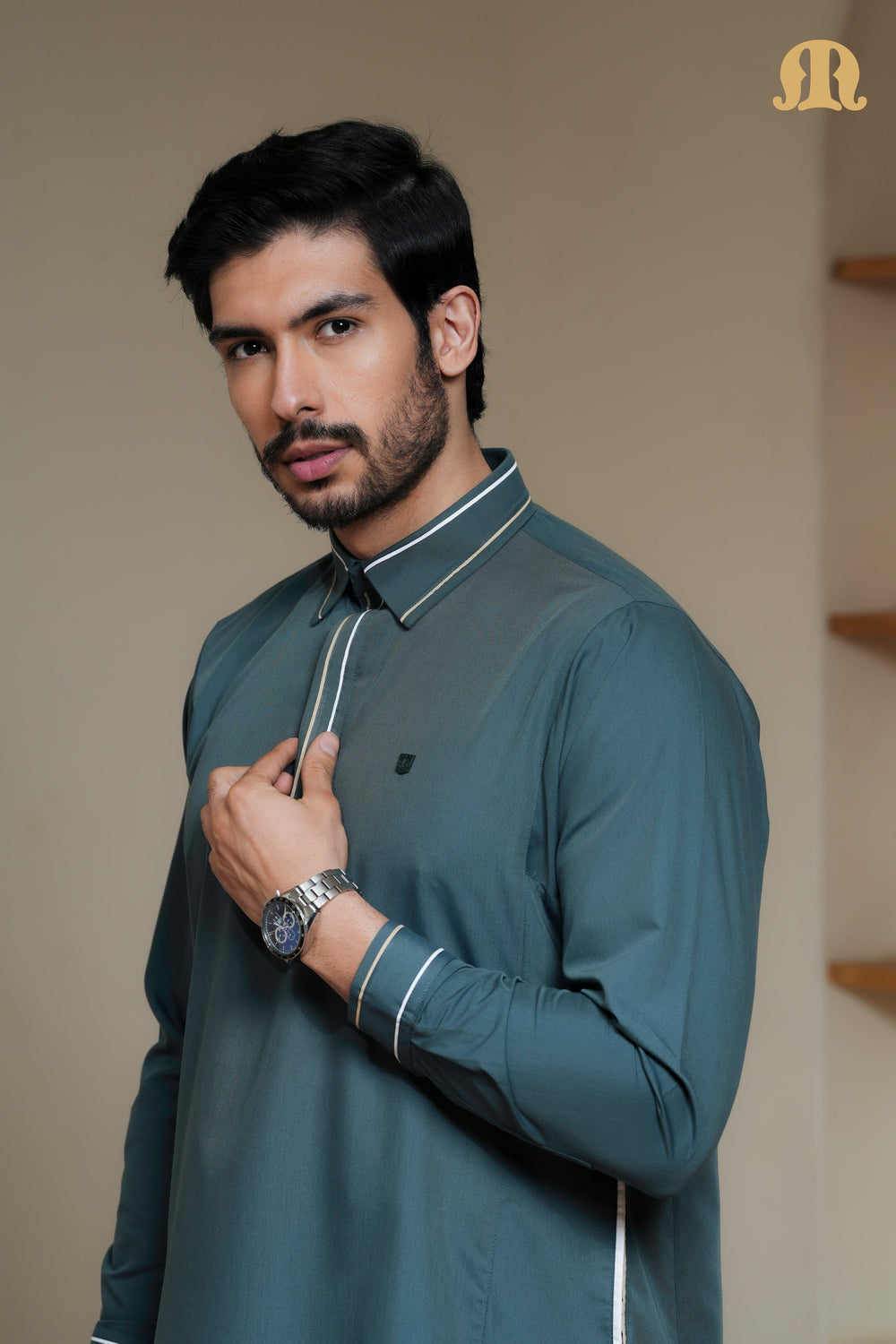 Green Claro Thobe Mens