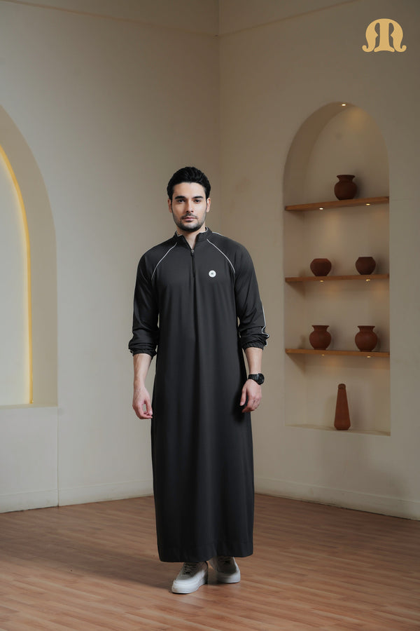 Green Gering Knitted Thobe Mens