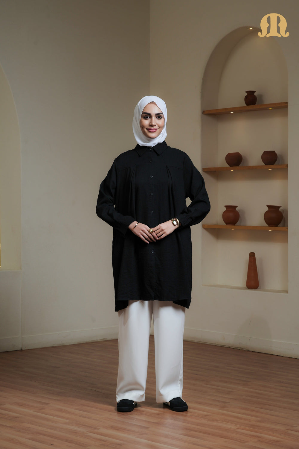 CLEO TUNIC BLACK CHT02