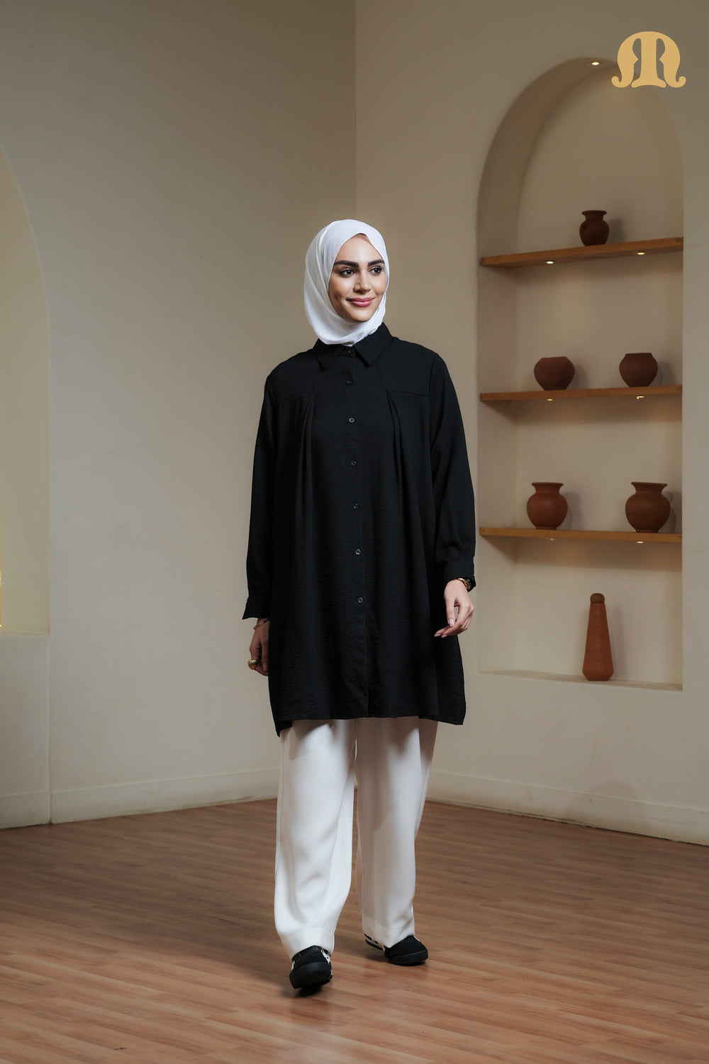 CLEO TUNIC BLACK CHT02