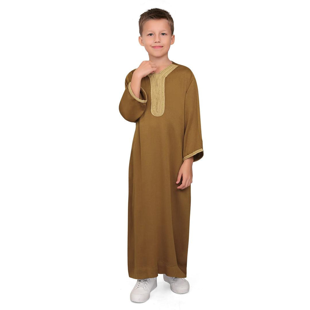 Firas Moroccan Gold Boys Thobe - Mashroo