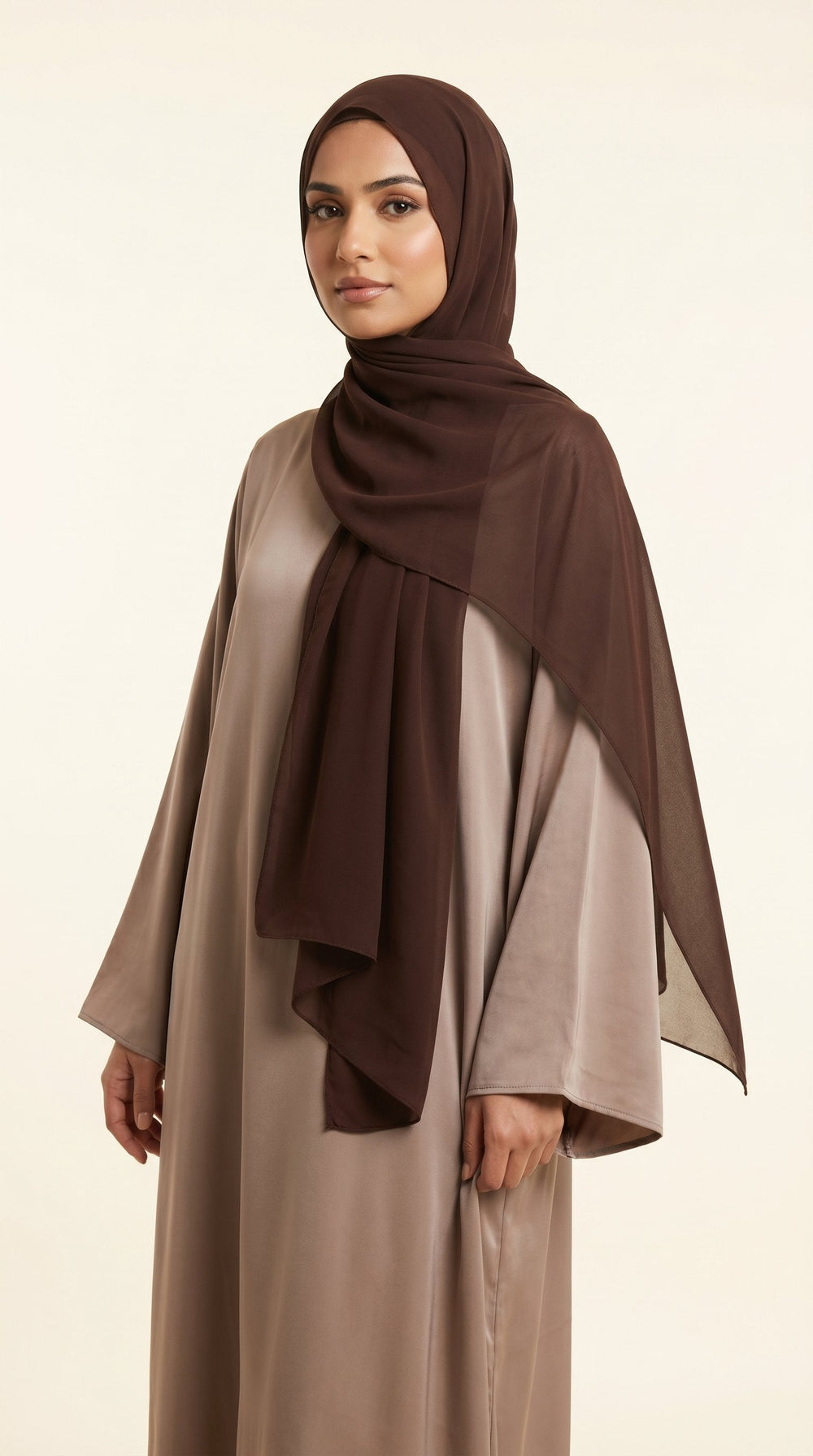 Premium Soft Chiffon Hijab | Mocha Brown