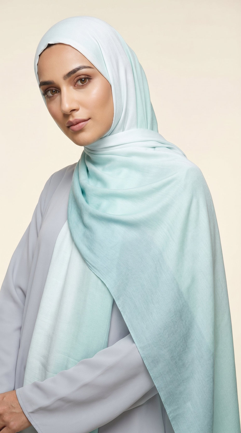 Premium Ombre Modal Hijab | Mint Mist