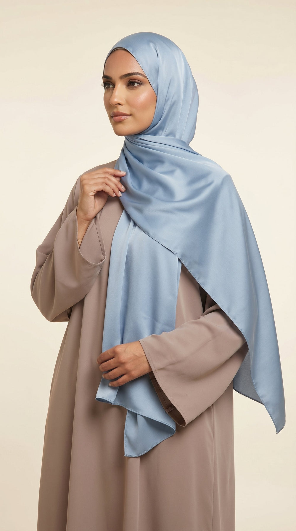 Premium Satin Hijab | Powder Blue