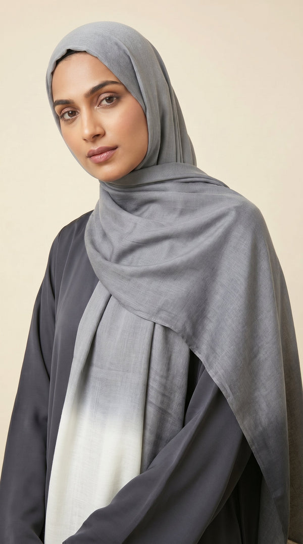 Premium Ombre Modal Hijab | Ash Grey