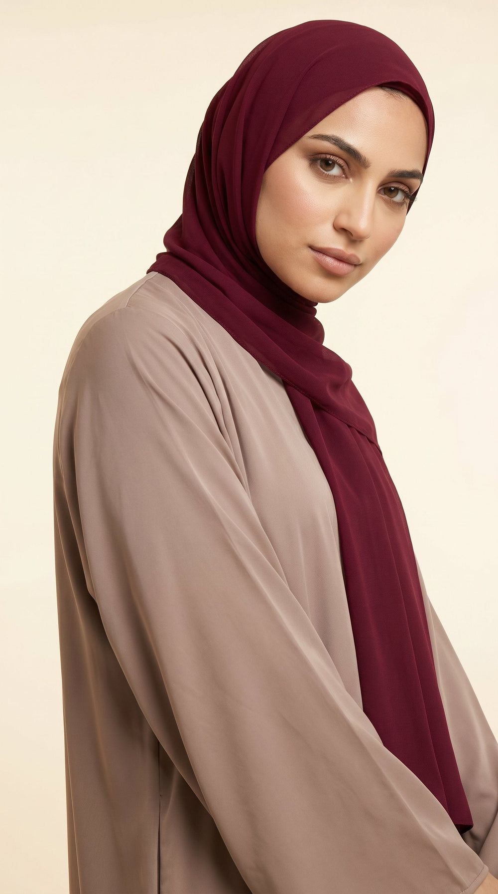 Premium Soft Chiffon Hijab | Burgundy