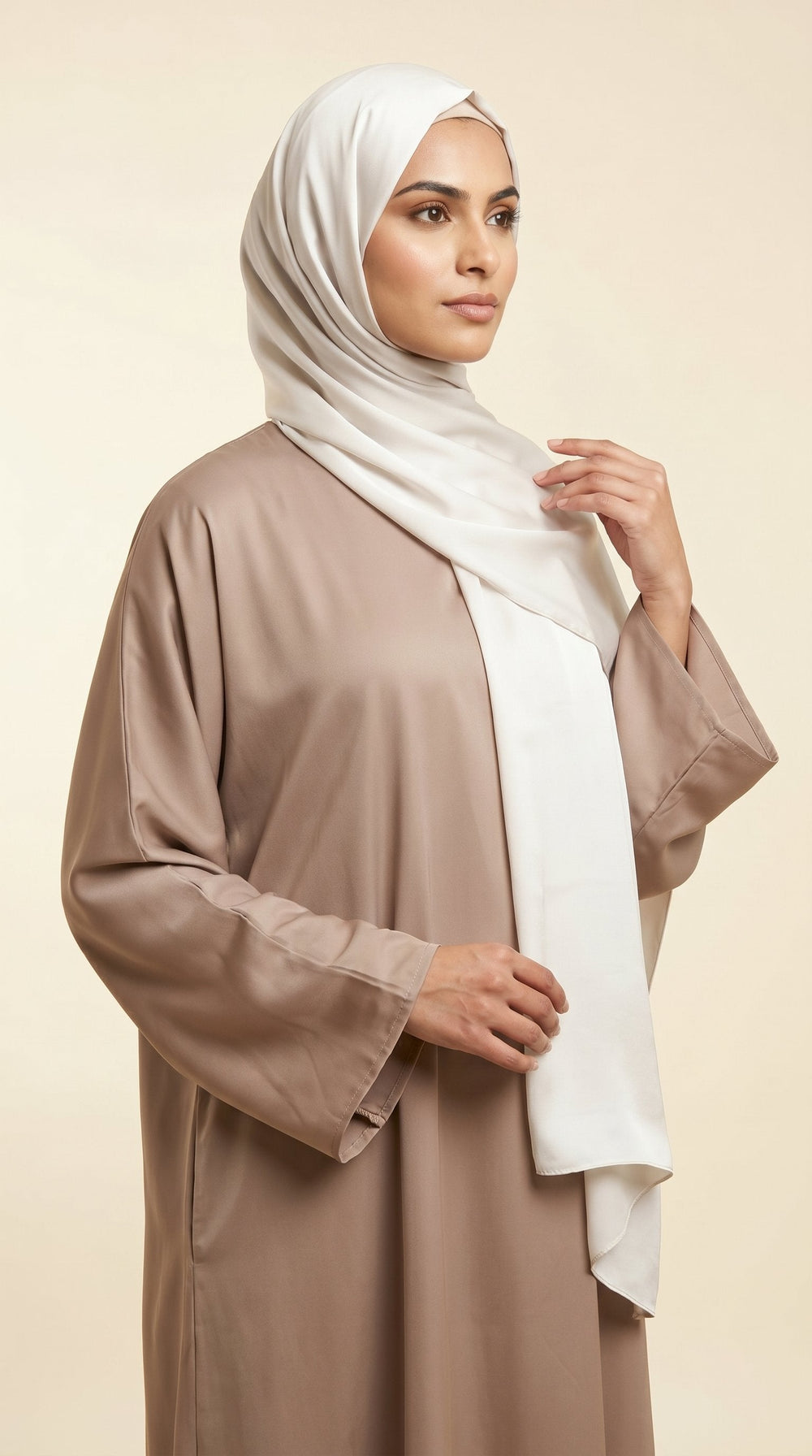 Premium Satin Hijab | Pearl White