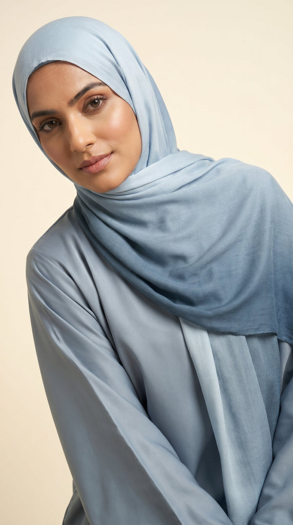 Premium Ombre Modal Hijab | Sky Blue
