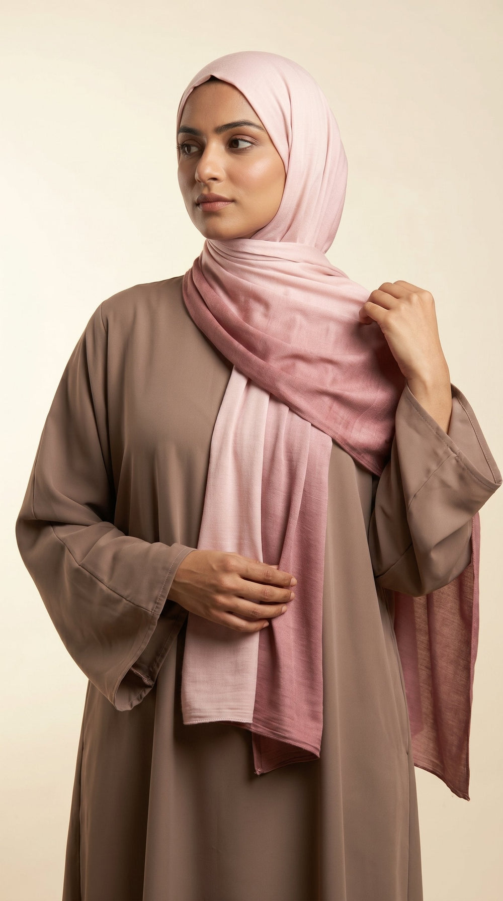 Premium Ombre Modal Hijab | Dusky Rose