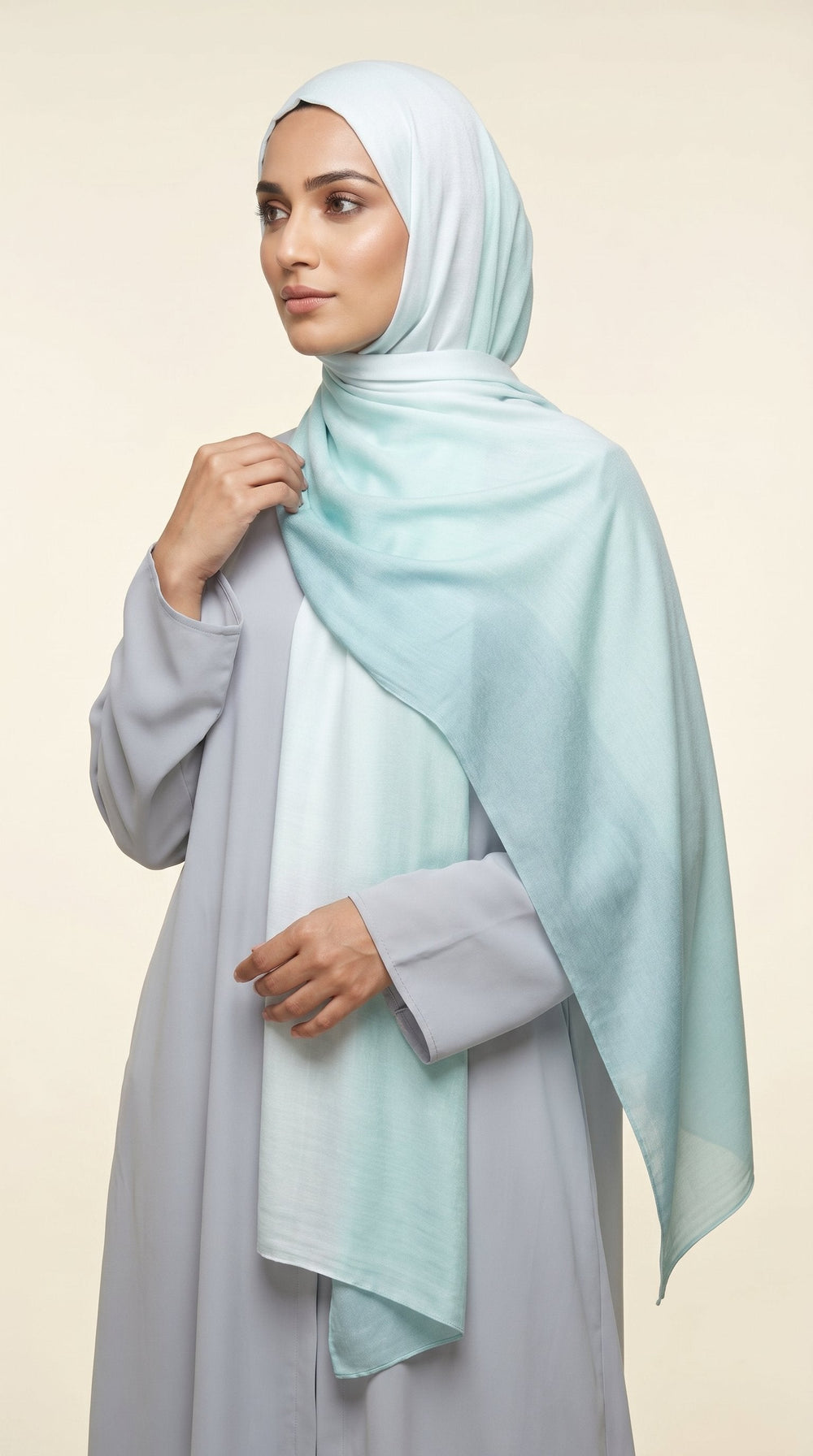 Premium Ombre Modal Hijab | Mint Mist