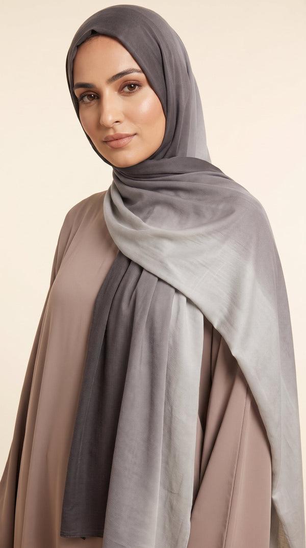 Premium Ombre Modal Hijab | Grey