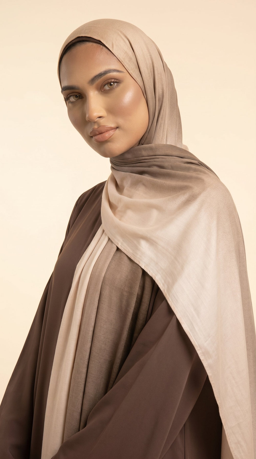Premium Ombre Modal Hijab | Sand Beige