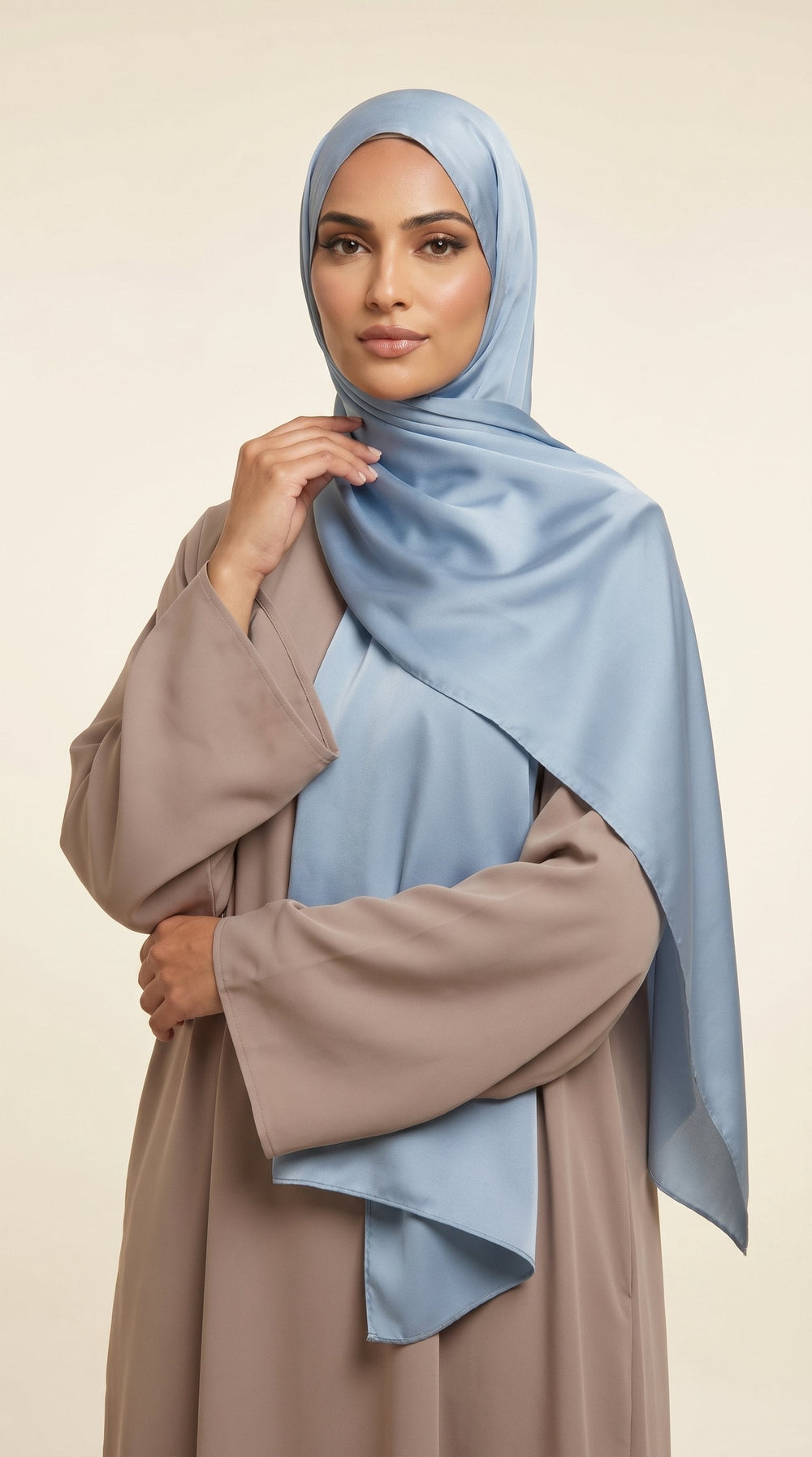 Premium Satin Hijab | Powder Blue