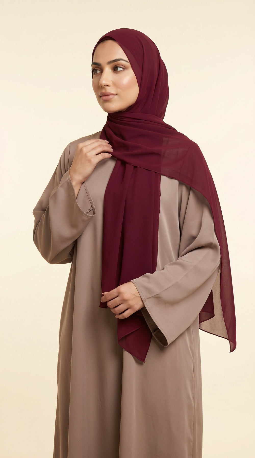 Premium Soft Chiffon Hijab | Burgundy