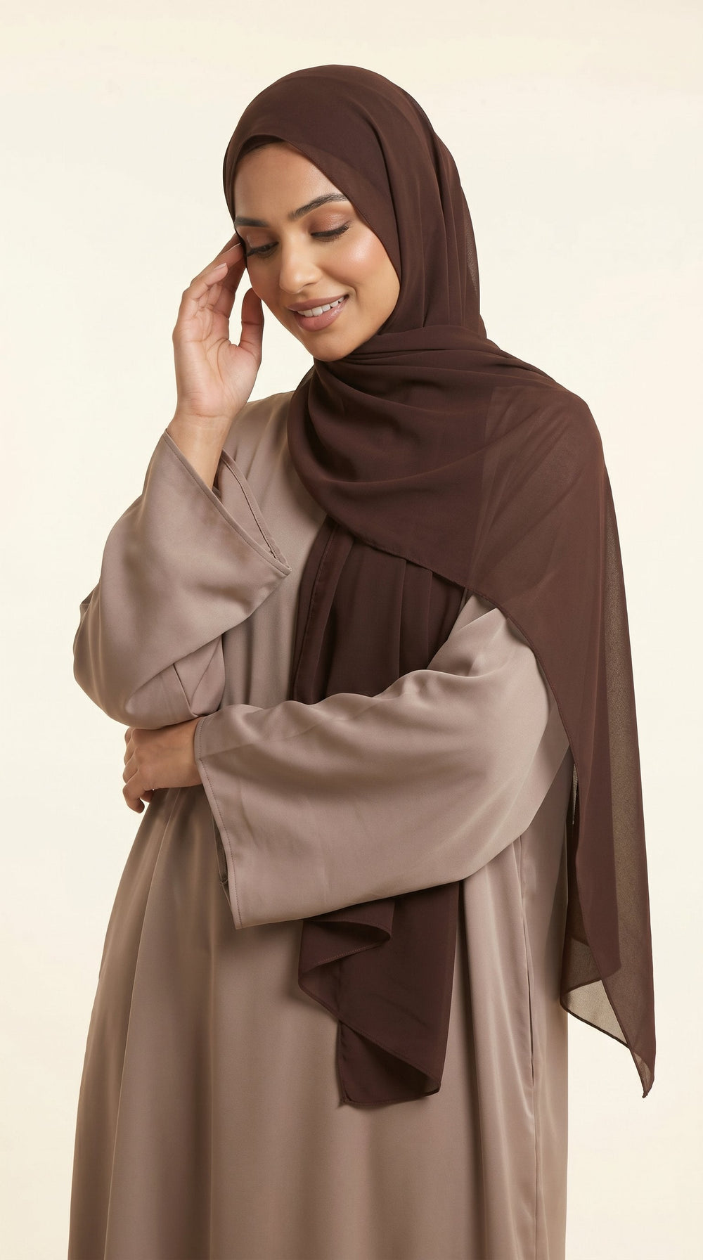 Premium Soft Chiffon Hijab | Mocha Brown