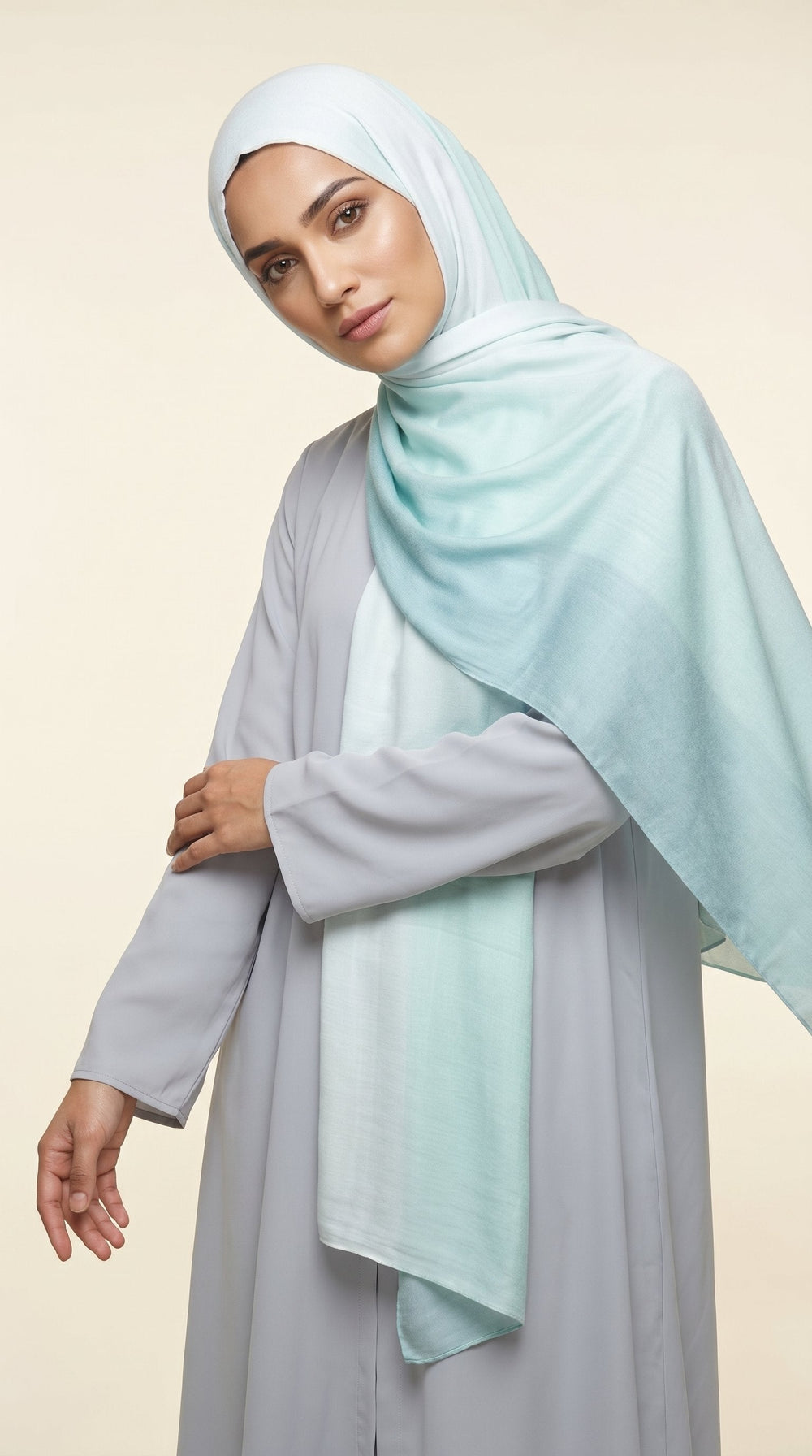 Premium Ombre Modal Hijab | Mint Mist