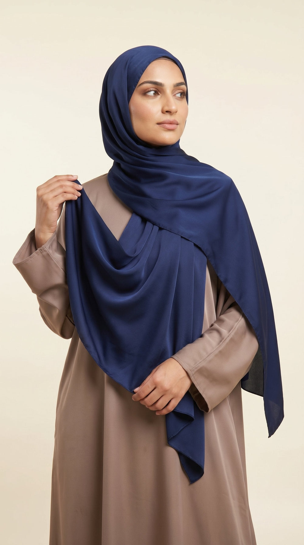 Premium Satin Hijab | Midnight Blue