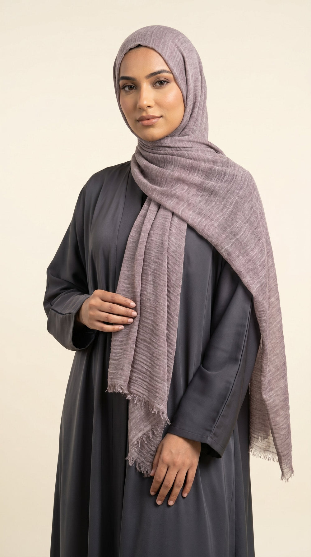 Premium Crinkle Modal Hijab | Dusty Lilac