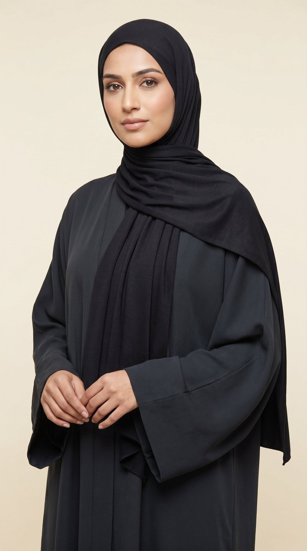 Premium Bamboo Jersey Hijab | Classic Black