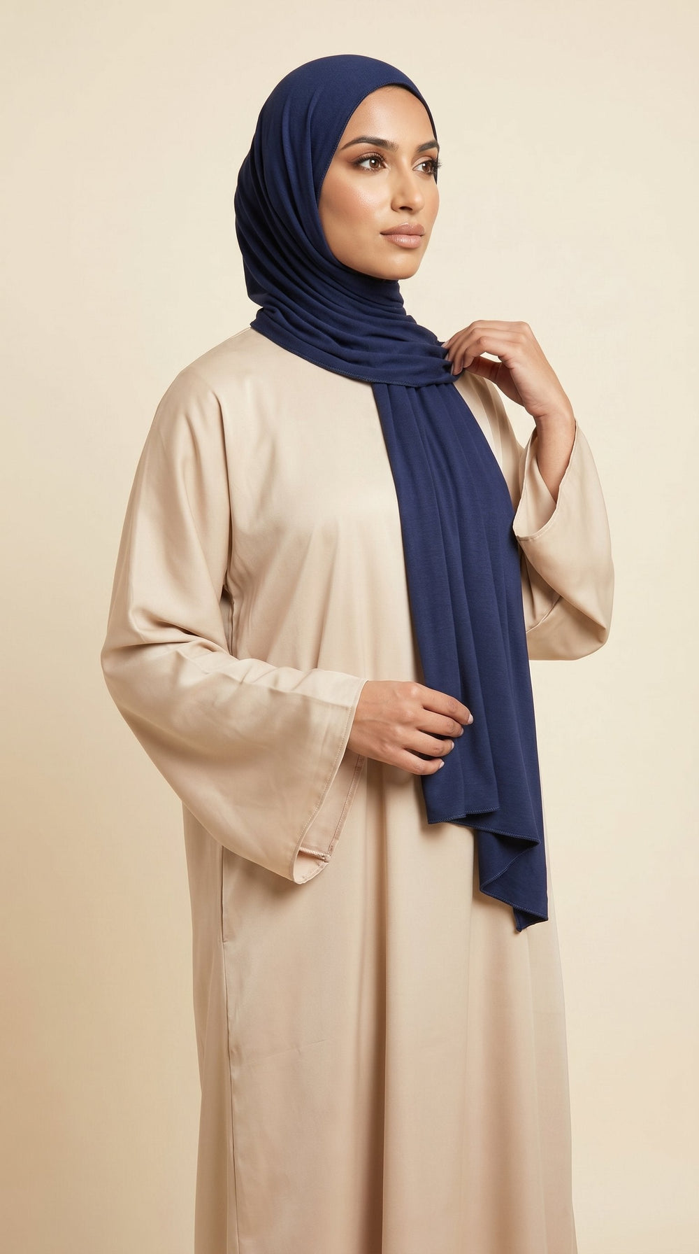 Premium Bamboo Jersey Hijab | Navy Blue