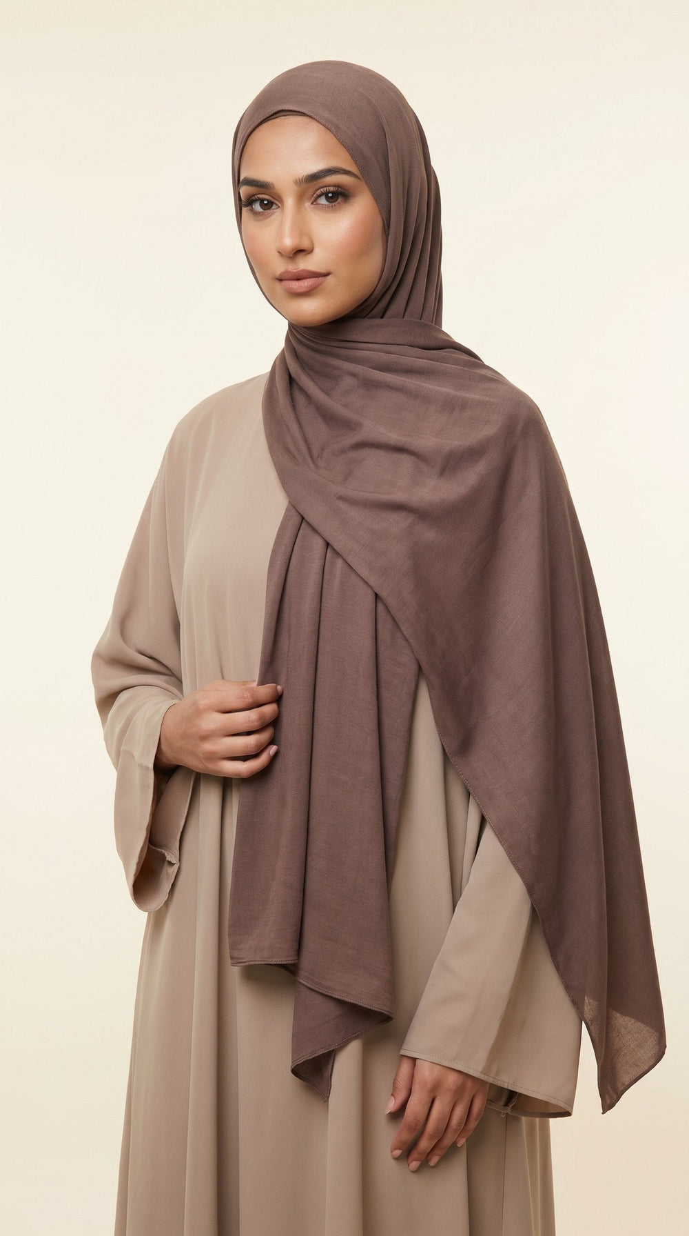Premium Modal Rayon Hijab | Mocha Taupe