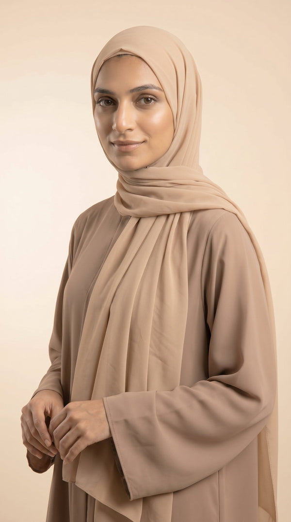 Premium Modal Rayon Hijab | Nude Beige
