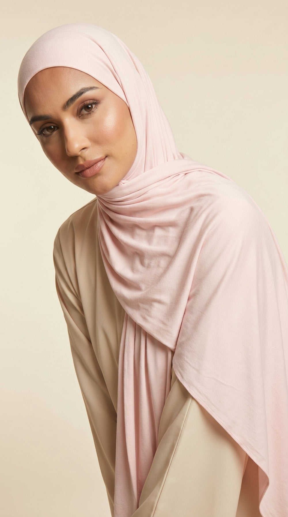 Premium Bamboo Jersey Hijab | Blush Pink