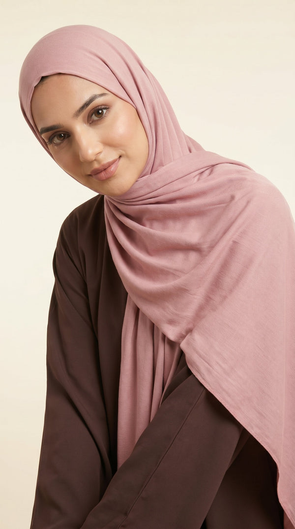 Premium Modal Rayon Hijab | Rose Blush