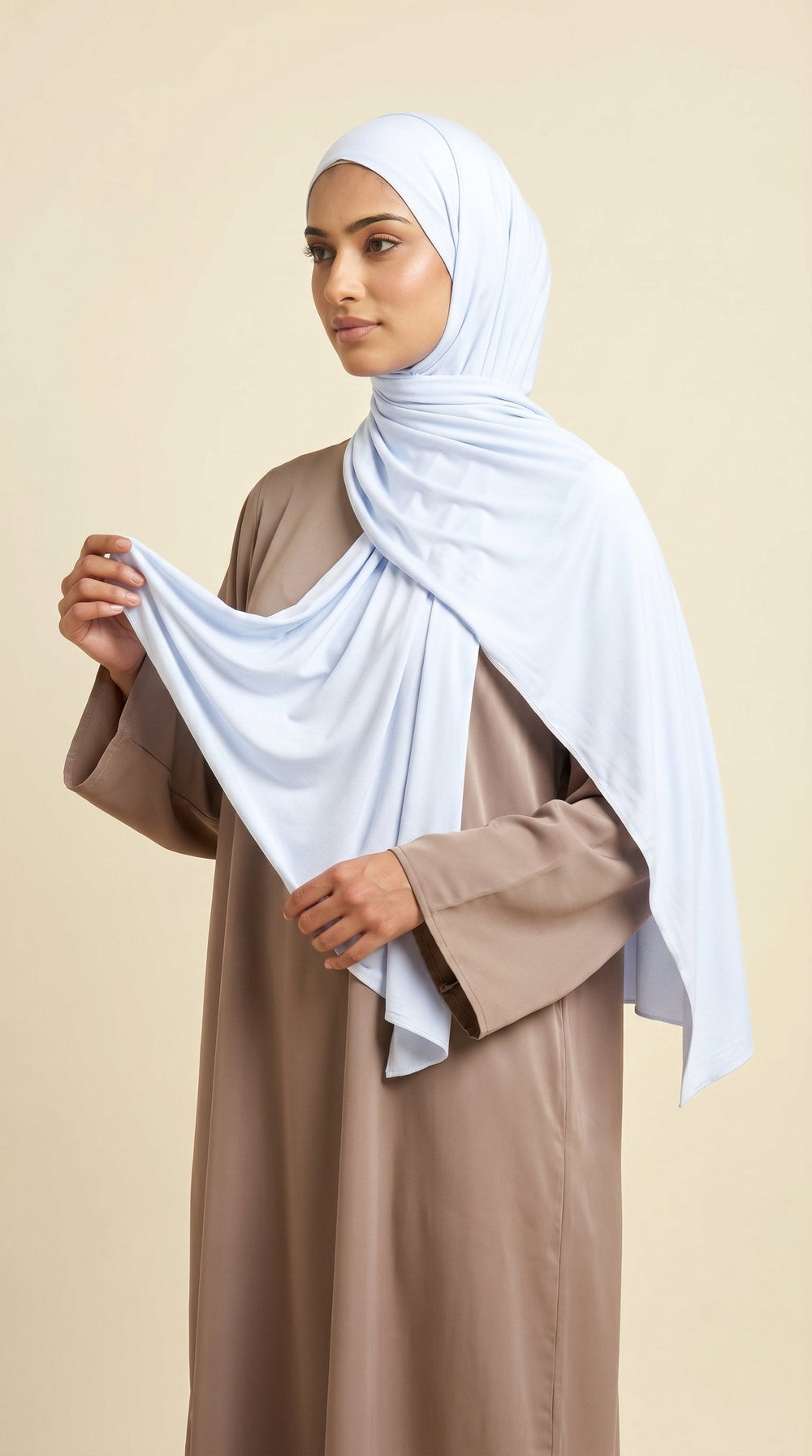 Premium Bamboo Jersey Hijab | Classic White