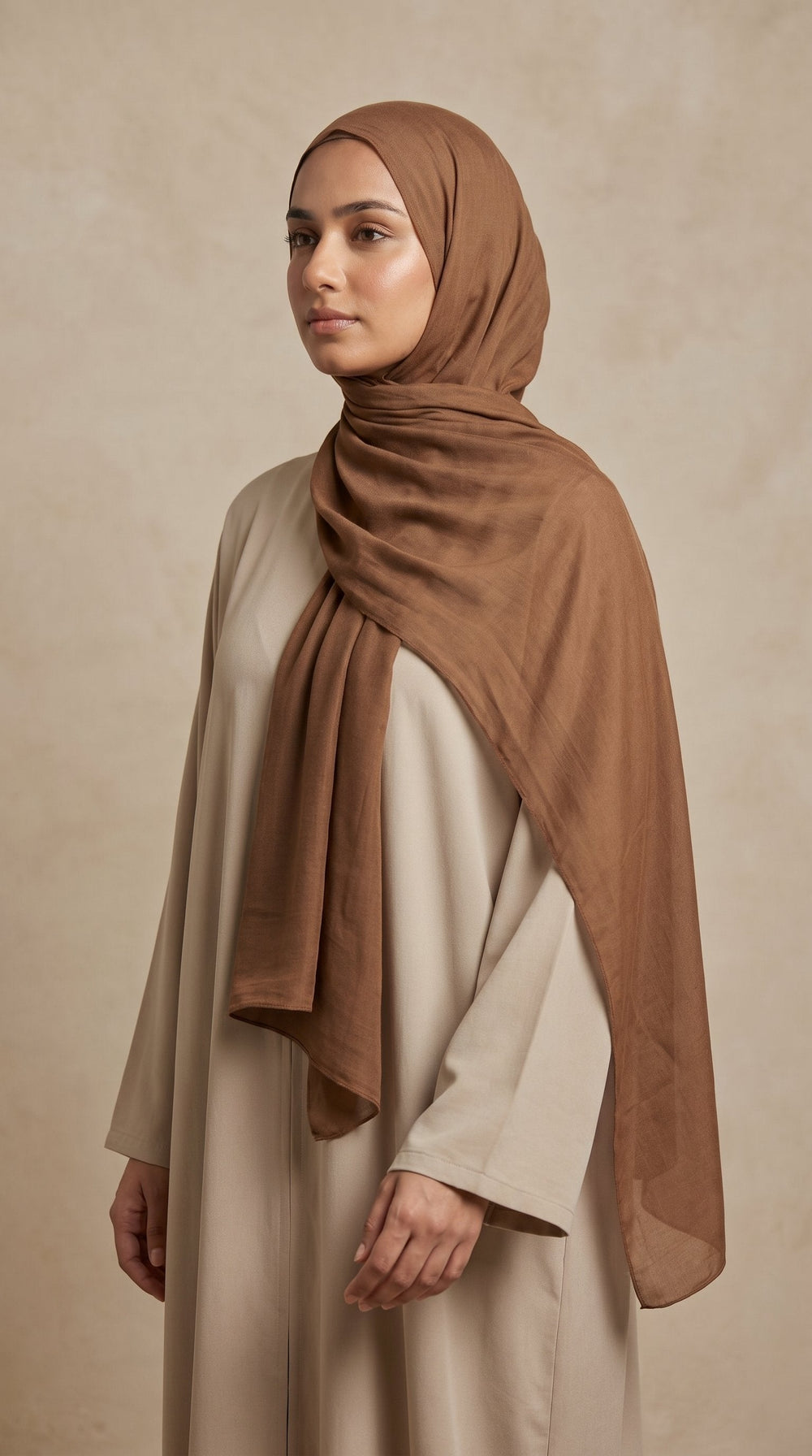 Premium Modal Rayon Hijab | Cinnamon Brown