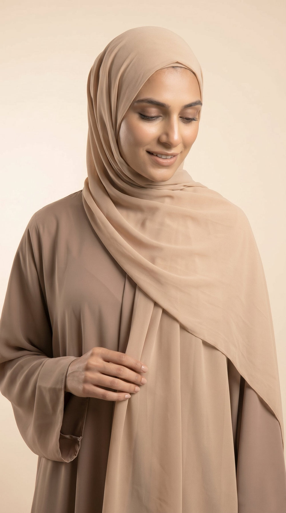 Premium Modal Rayon Hijab | Nude Beige