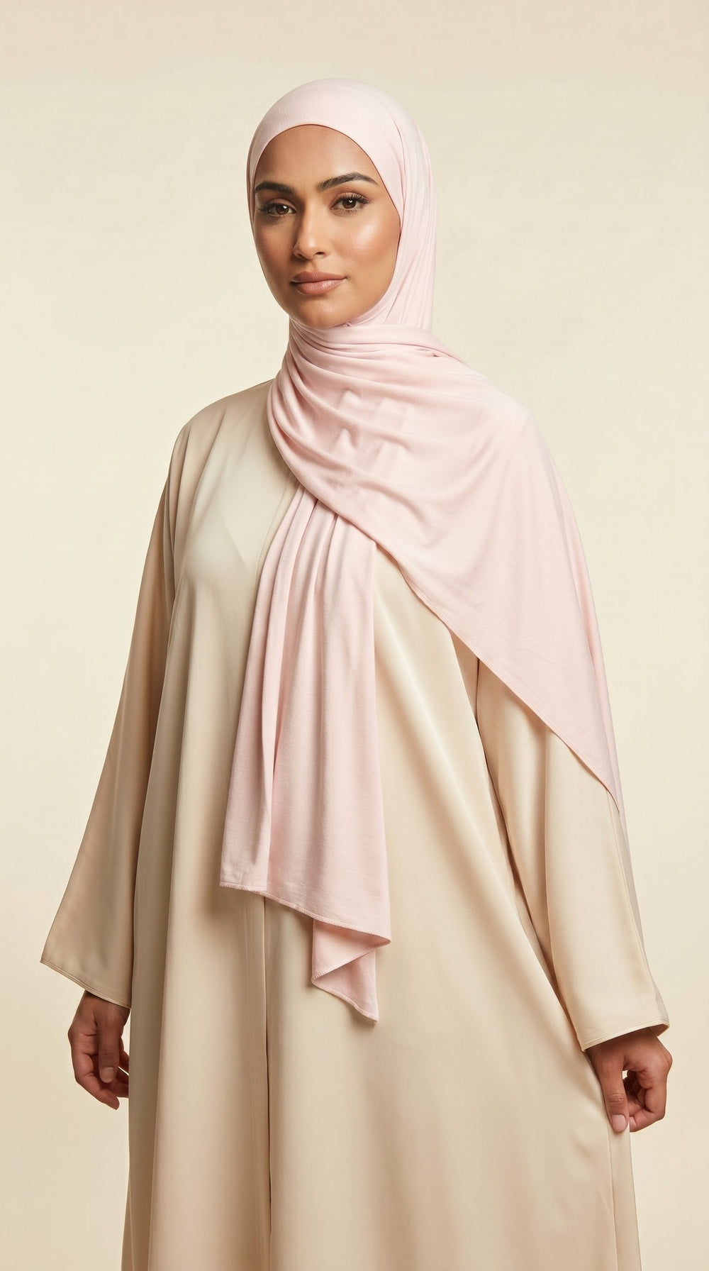 Premium Bamboo Jersey Hijab | Blush Pink