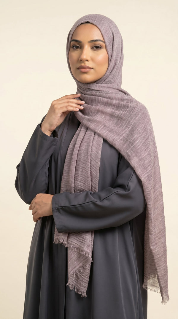 Premium Crinkle Modal Hijab | Dusty Lilac