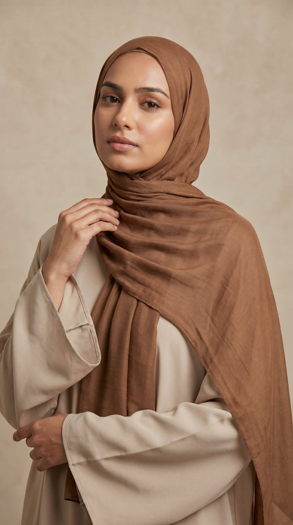Premium Modal Rayon Hijab | Cinnamon Brown