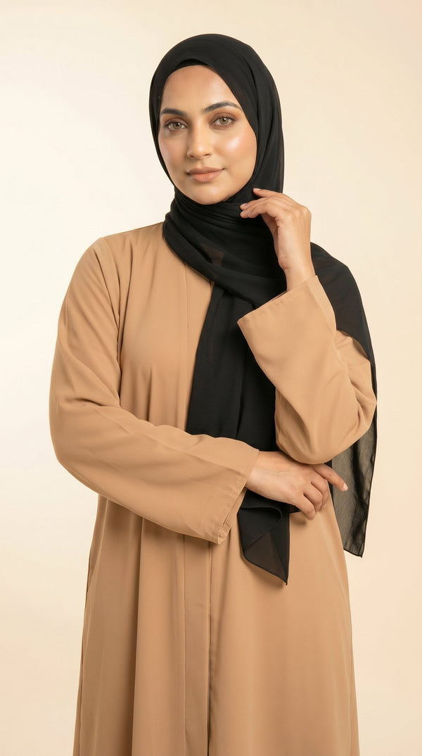 Premium Modal Rayon Hijab | Jet Black
