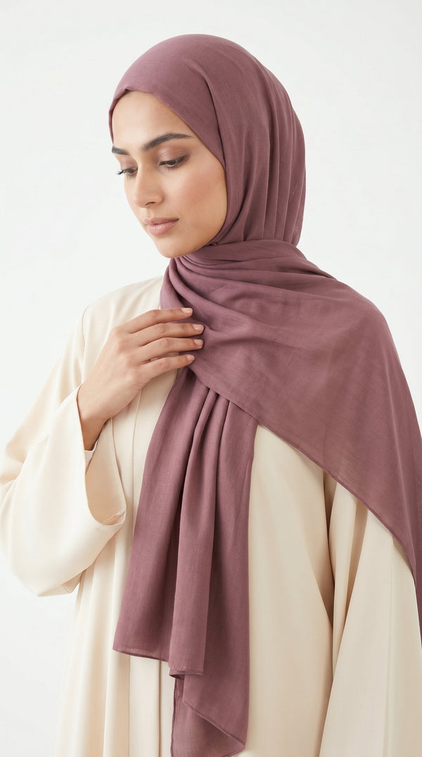 Premium Modal Rayon Hijab | Dusty Mauve