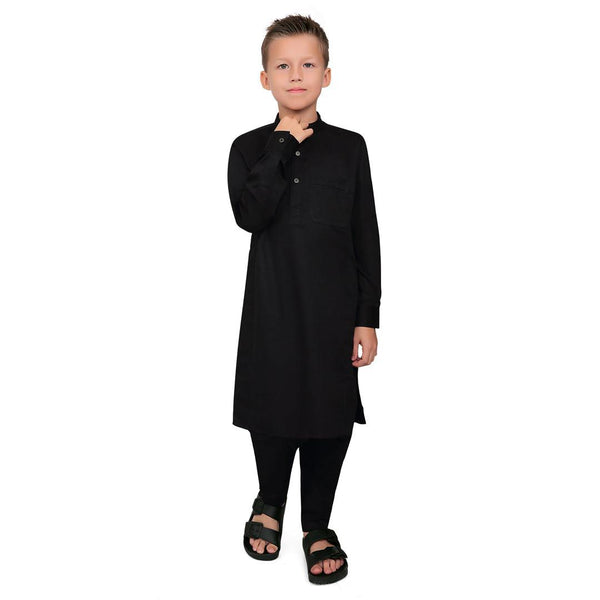 Terfi Black Kali Kurta for Kids